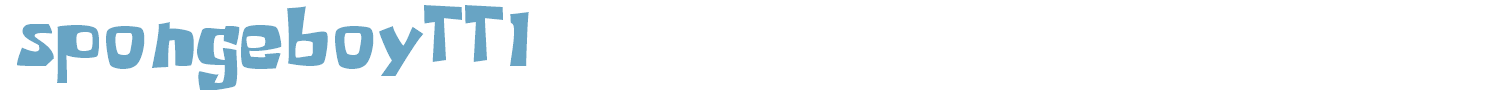 sample spongeboyTT1 font
