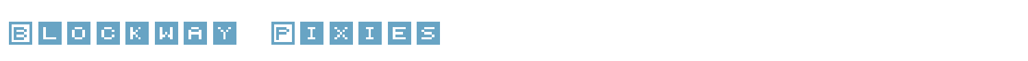 sample Blockway Pixies font