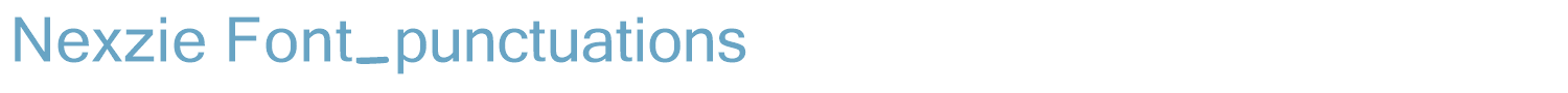 sample Nexzie Font_punctuations font