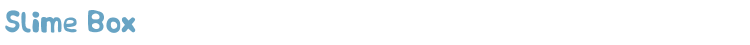 sample Slime Box font