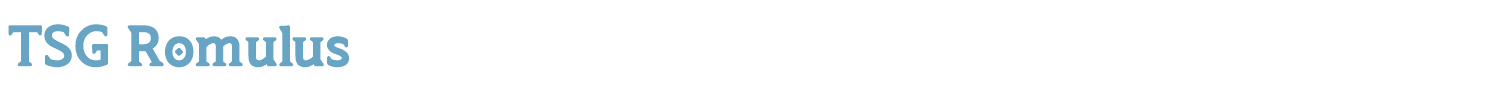 sample TSG Romulus font