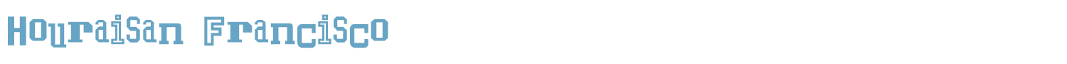 sample Houraisan Francisco font