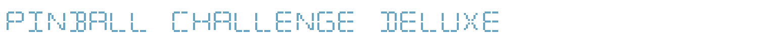 sample Pinball Challenge Deluxe font
