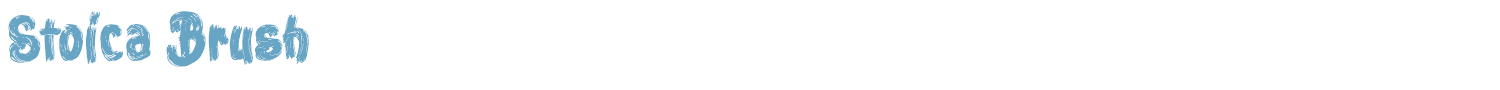 sample Stoica Brush font