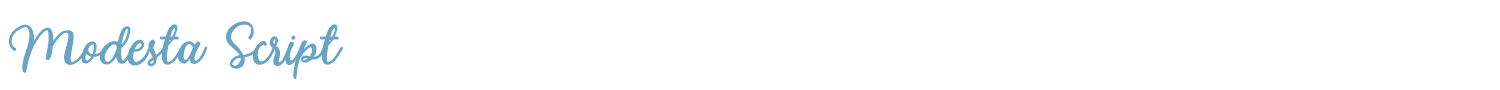 sample Modesta Script font