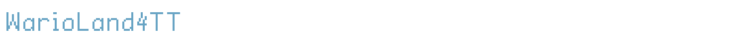 sample WarioLand4TT font
