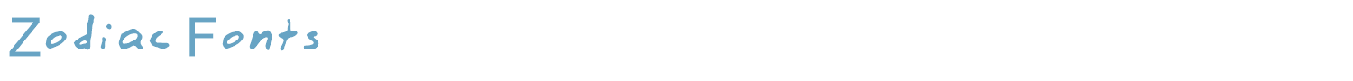 sample Zodiac Fonts font