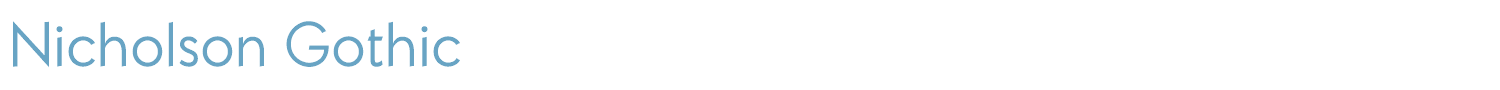 sample Nicholson Gothic font