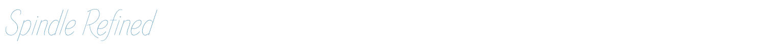 sample Spindle Refined font