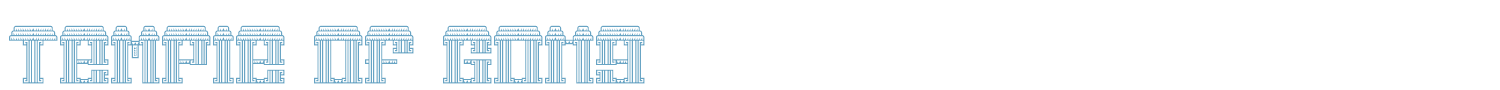 sample Temple of Gong font