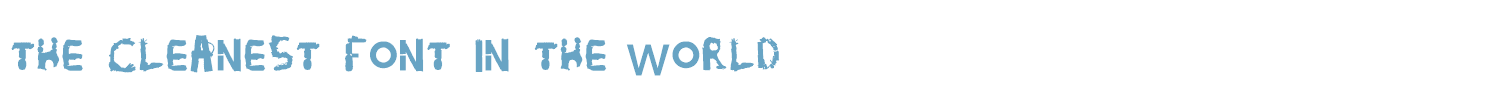 sample The cleanest font in the world font
