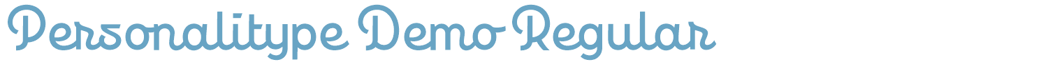 sample Personalitype Demo Regular font