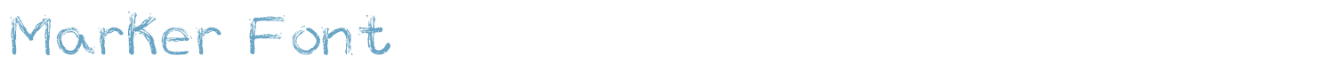 sample Marker Font font