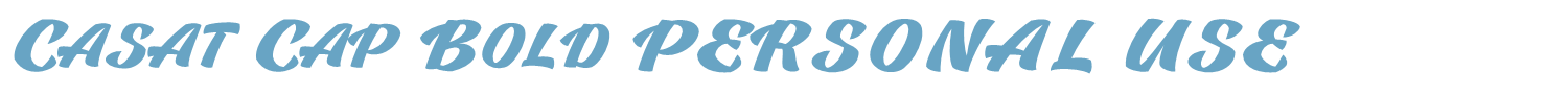 sample Casat Cap Bold PERSONAL USE font