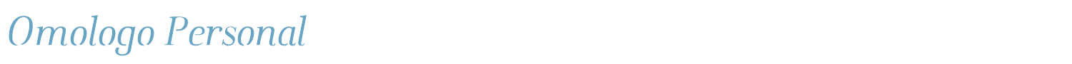 sample Omologo Personal font