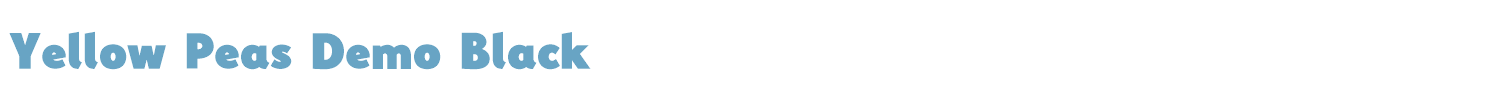 sample Yellow Peas Demo Black font