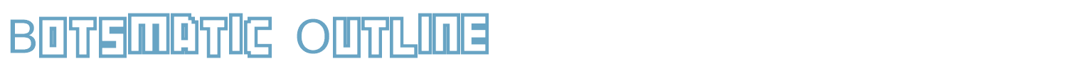 sample Botsmatic Outline font