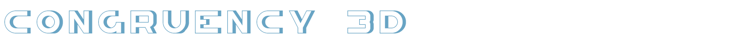 sample Congruency 3D font