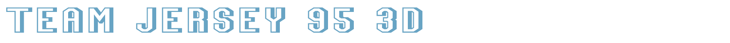 sample Team Jersey 95 3D font