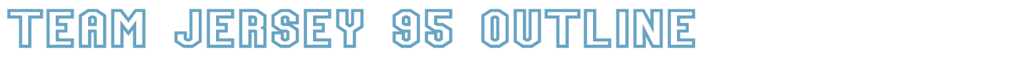 sample Team Jersey 95 Outline font
