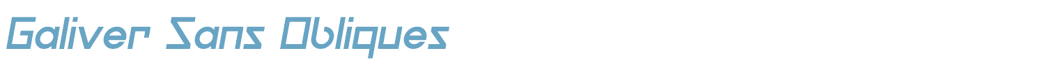 sample Galiver Sans Obliques font