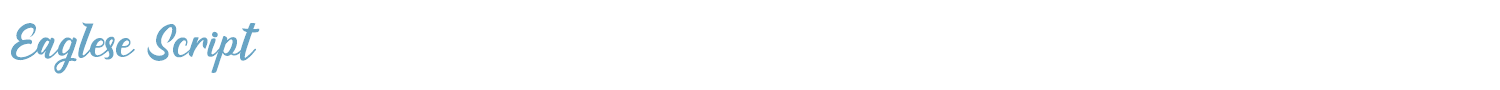 sample Eaglese Script font