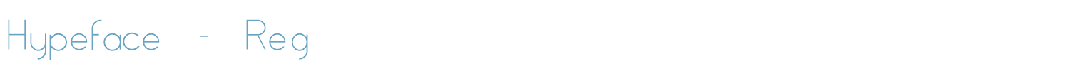 sample Hypeface - Reg font