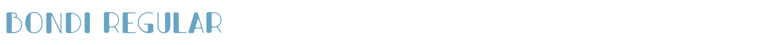sample Bondi Regular font