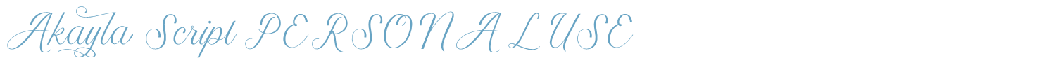 sample Akayla Script PERSONAL USE font
