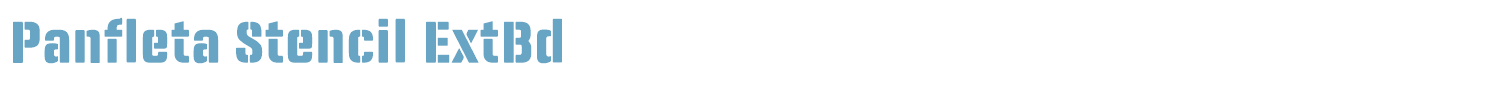sample Panfleta Stencil font