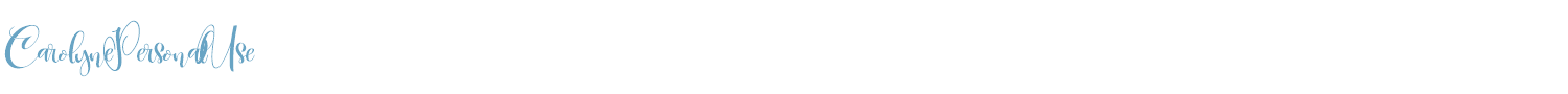sample CarolynePersonalUse font