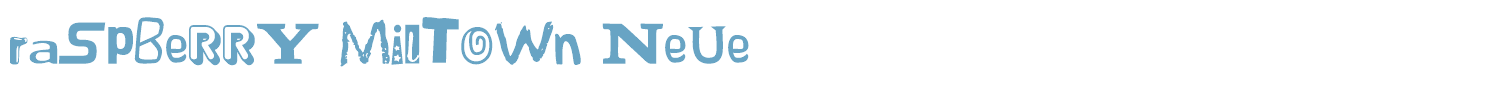 sample Raspberry Miltown Neue font