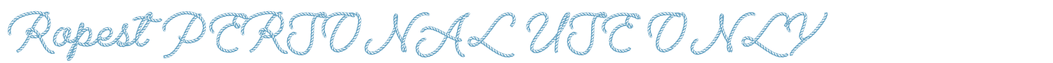 sample Ropest PERSONAL USE ONLY font