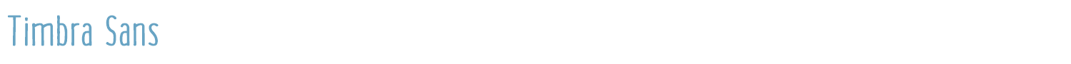 sample Timbra Sans font