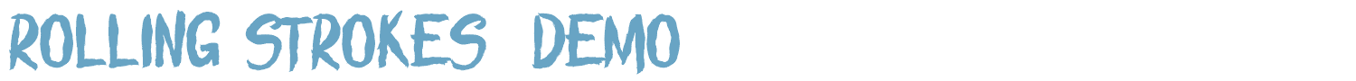 sample ROLLING STROKES  DEMO font