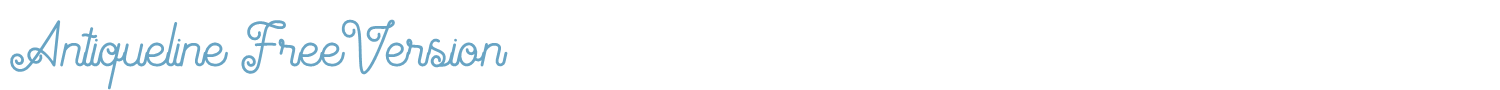 sample Antiqueline FreeVersion font