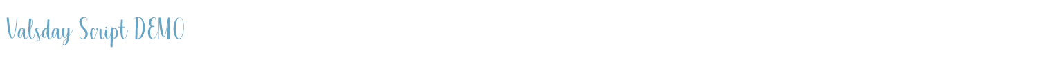 sample Valsday Script DEMO font