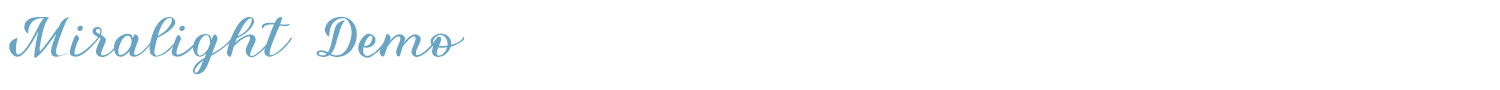 sample Miralight Demo font