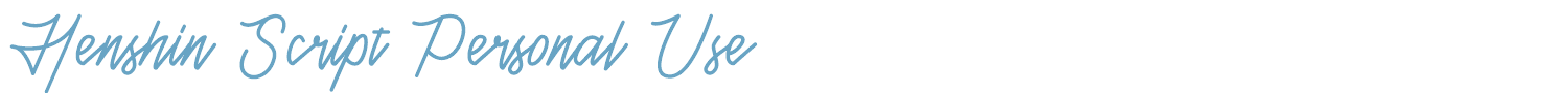 sample Henshin Script Personal Use font