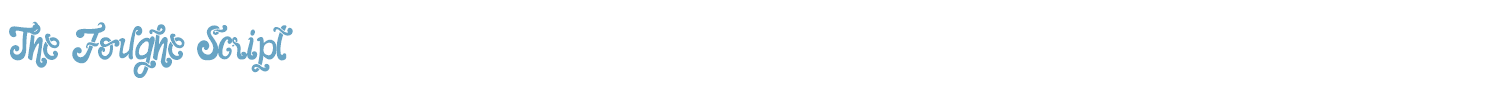 sample The Foughe Script font