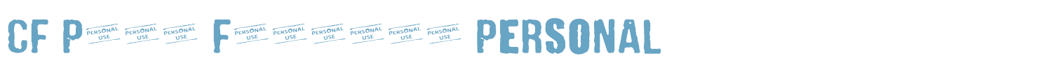 sample CF Punk Fashion PERSONAL font