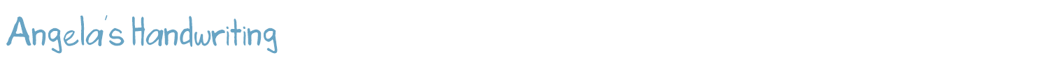 sample Angela's Handwriting font