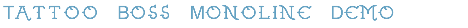 sample Tattoo Boss Monoline Demo font