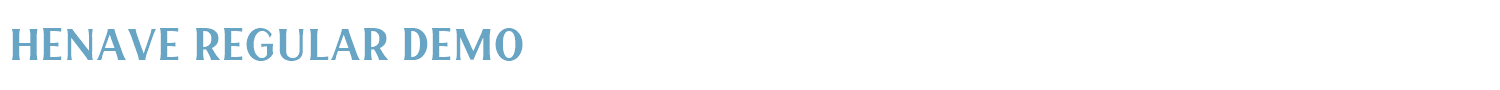 sample HENAVE Regular DEMO font