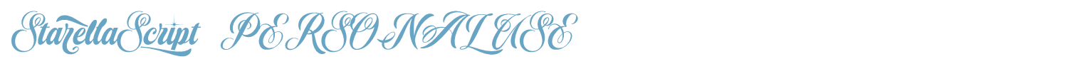 sample Starella Script PERSONAL USE font