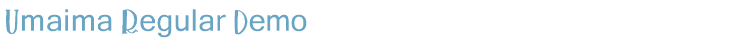 sample Umaima Regular Demo font