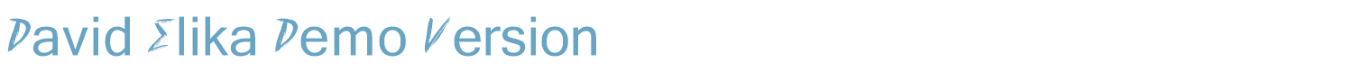 sample David Elika Demo Version font