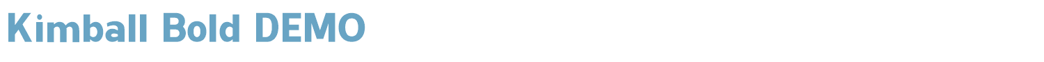 sample Kimball Bold DEMO font
