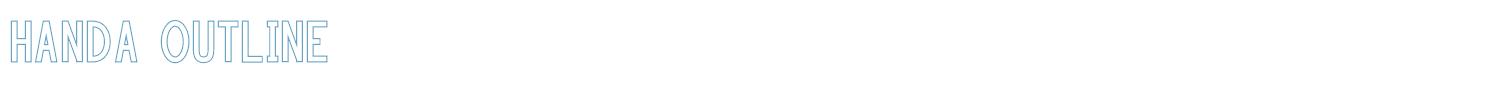 sample HANDA OUTLINE font