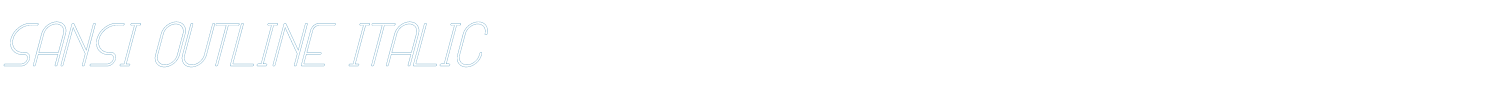 sample SANSI Outline Italic font